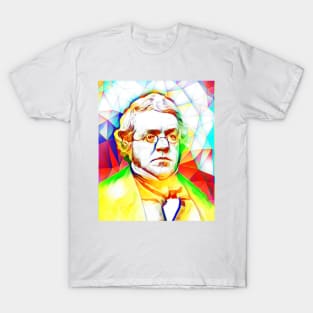 William Makepeace Thackeray Colourful Portrait | William Makepeace Thackeray Artwork 12 T-Shirt